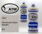 Preview: Opel, Rembrandt Silber Metallic, 87L: 400ml Sprühdose + 400ml Klarlack - Set, von ATW Autoteile West.